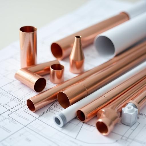 Tubazioni e raccordi in rame e PVC per impianti idraulici moderni